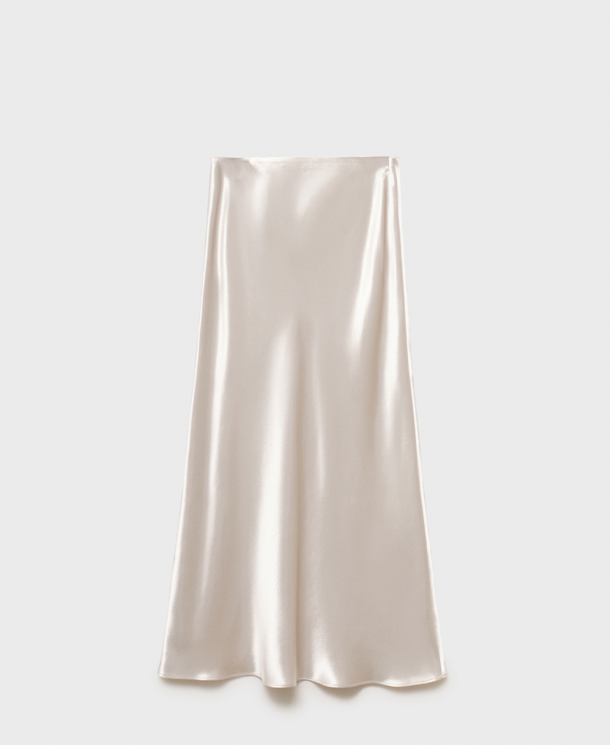 Women's Midi Satin Skirt - Silver