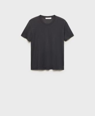 MANGO - Women's Short-Sleeved Micro-Modal Pajama Top