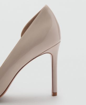 Women's Asymmetrical Leather-Effect Heeled Shoes