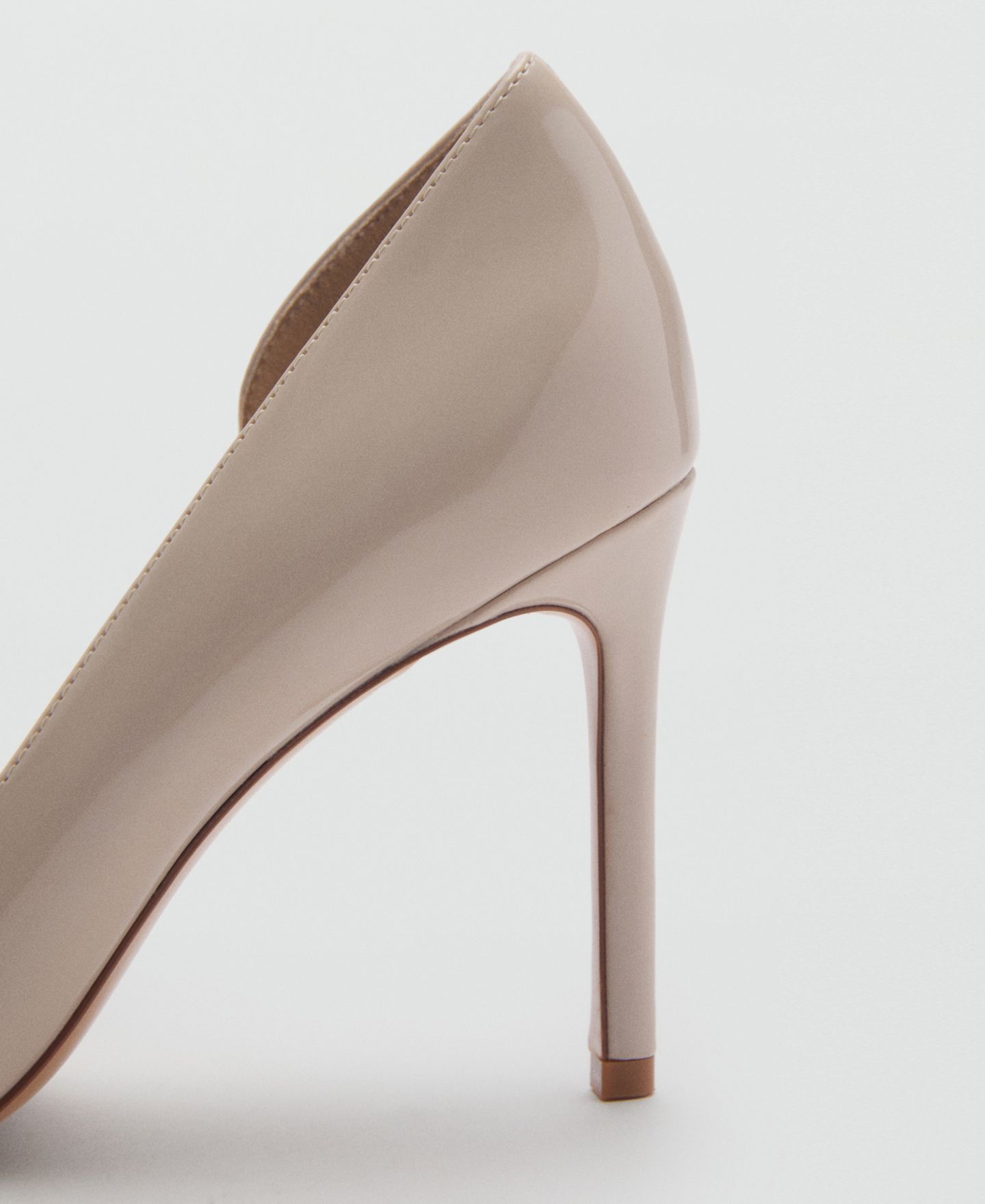 Обувь Mango Women's Asymmetrical Leather-Effect Heeled, цвет: Серый — фото 2
