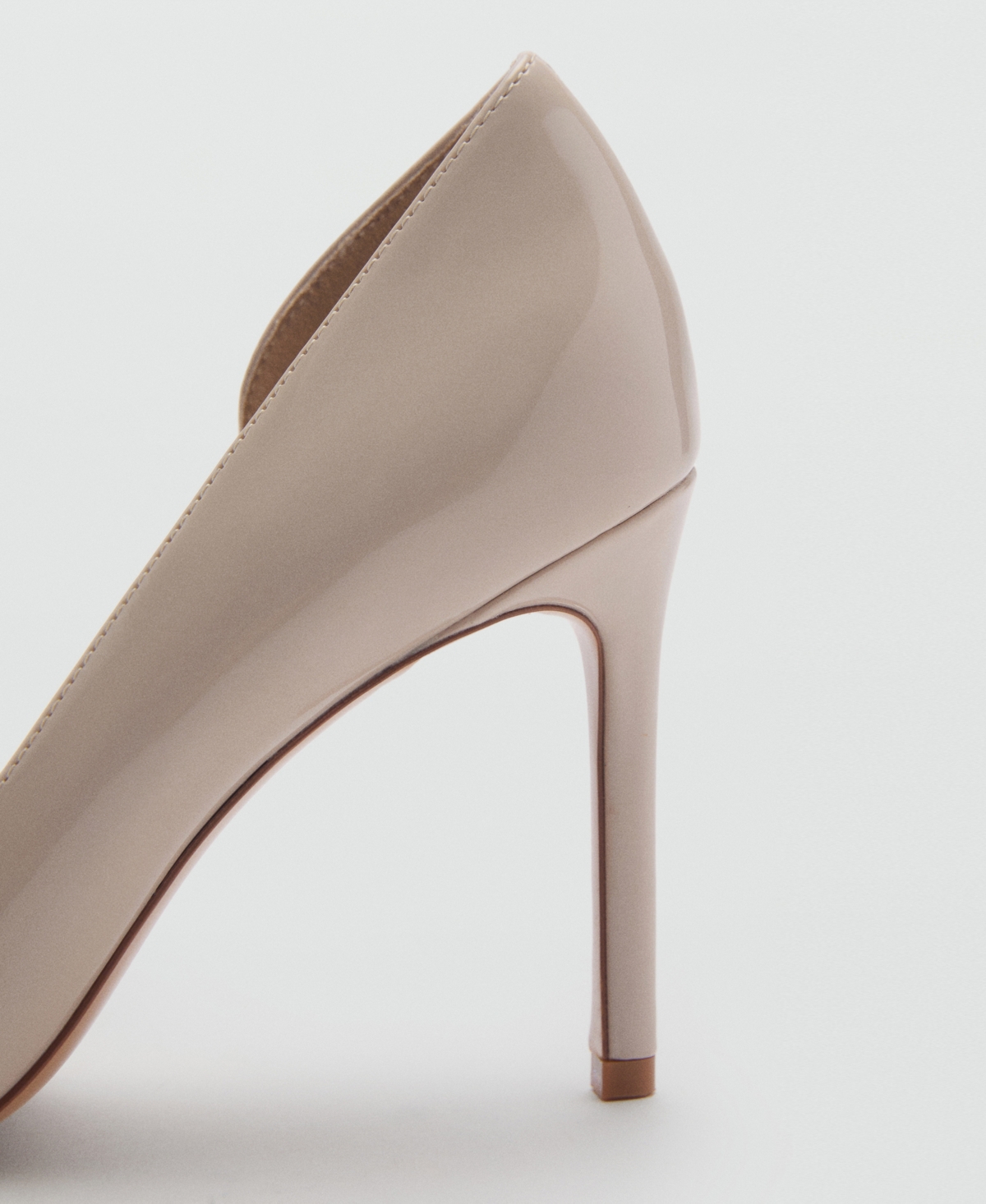 Mango Faux Leather Stiletto Heeled Shoes In Gray