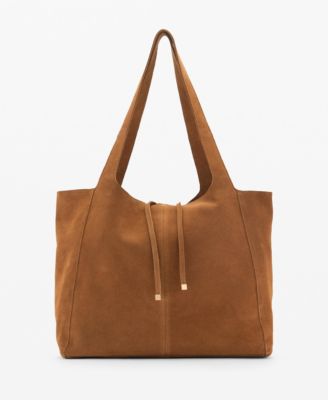 MANGO - Women's Suede Shopper Bag