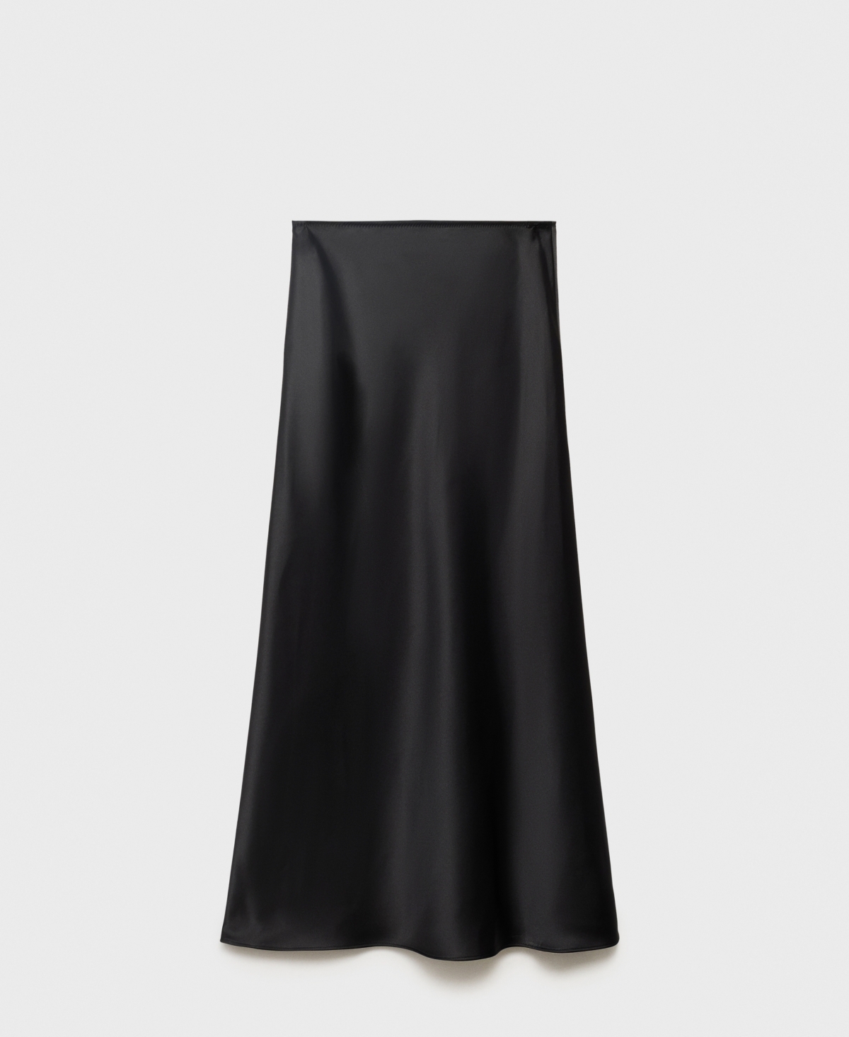 Women's Satin Long Skirt - Black