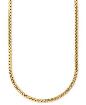 Macy's - Venezia Box Link 22" Chain Necklace in 14k Gold-Plated Sterling Silver