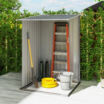 3.3&#39; x 3.4&#39; Metal Outdoor Storage Shed, Lockable,