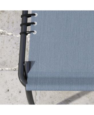 Outdoor Folding Chaise Lounge Chair Portable Lightweight Reclining Garden Sun Lounger with 4-Position Adjustable Backrest for Patio, Deck, and Poolside, Grey