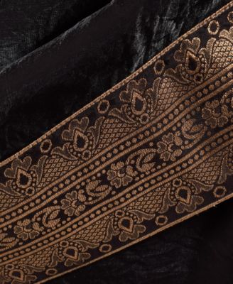 Women's Black Ruffle Saree