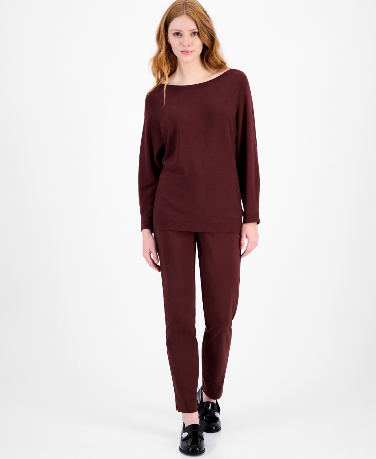 Jm Collection Women's Boat-neck Dolman-sleeve Sweater, Macy's Exclusive In Multi