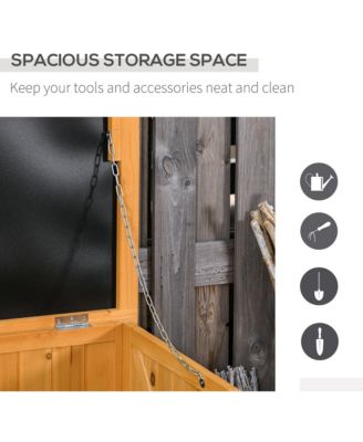 50&amp;#x22; x 22&amp;#x22; Woden Outdoor Storage Deck Box with Large Open Space,