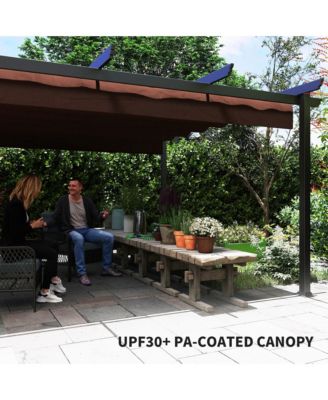 13' x 13' Aluminum Pergola with Retractable Canopy,