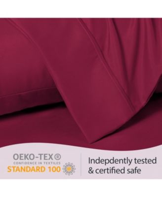 King 2PC Ultra Soft Silky Solid Performance Pillowcase Set