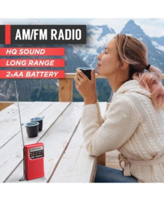 Portable Radio: AM/FM, Long Range, Battery Operated