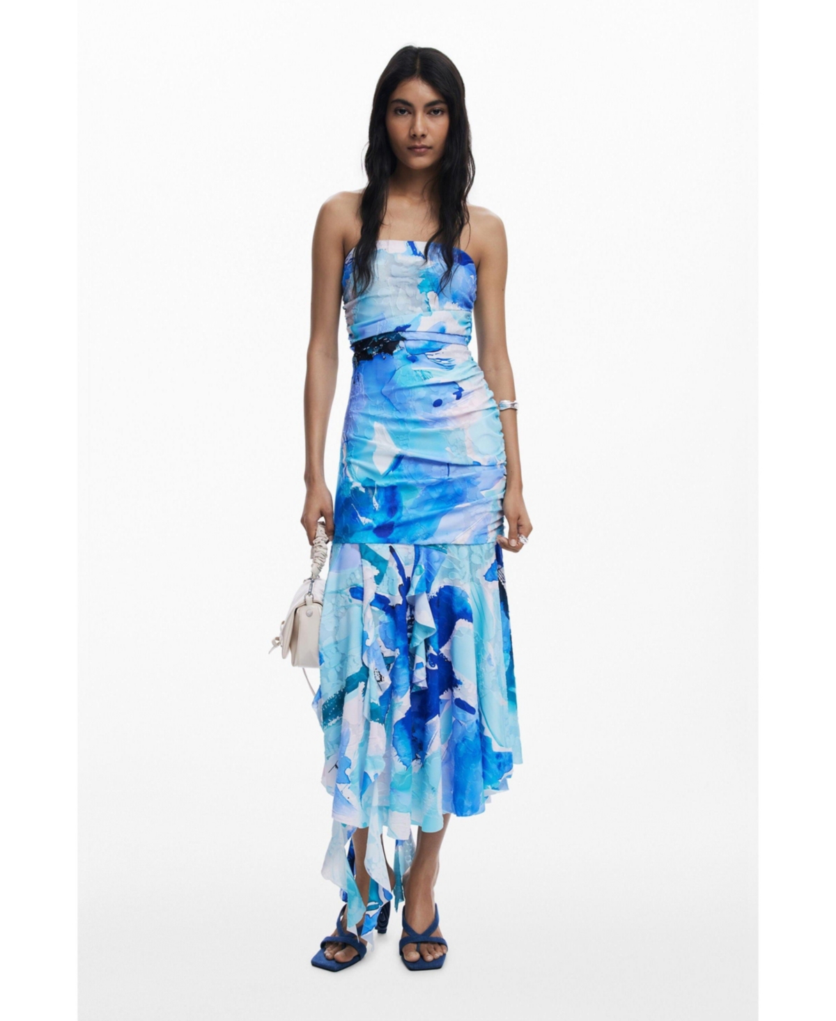Desigual Women's Asymmetric bandeau dress - Blue