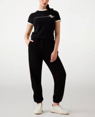 GUESS - Women's Carmen Tipped Logo-Print T-Shirt