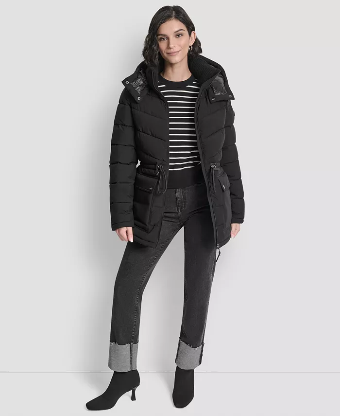 Women's Shine Hooded Anorak Puffer Coat - thumbnail 2