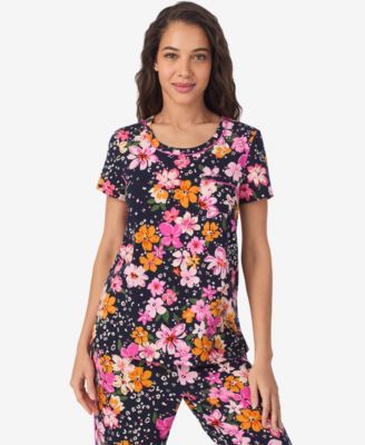 Women's Short Sleeve Cropped Pajama Set