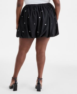 Trendy Plus Size Rhinestone-Embellished Bubble Skirt, Macy's Exclusive
