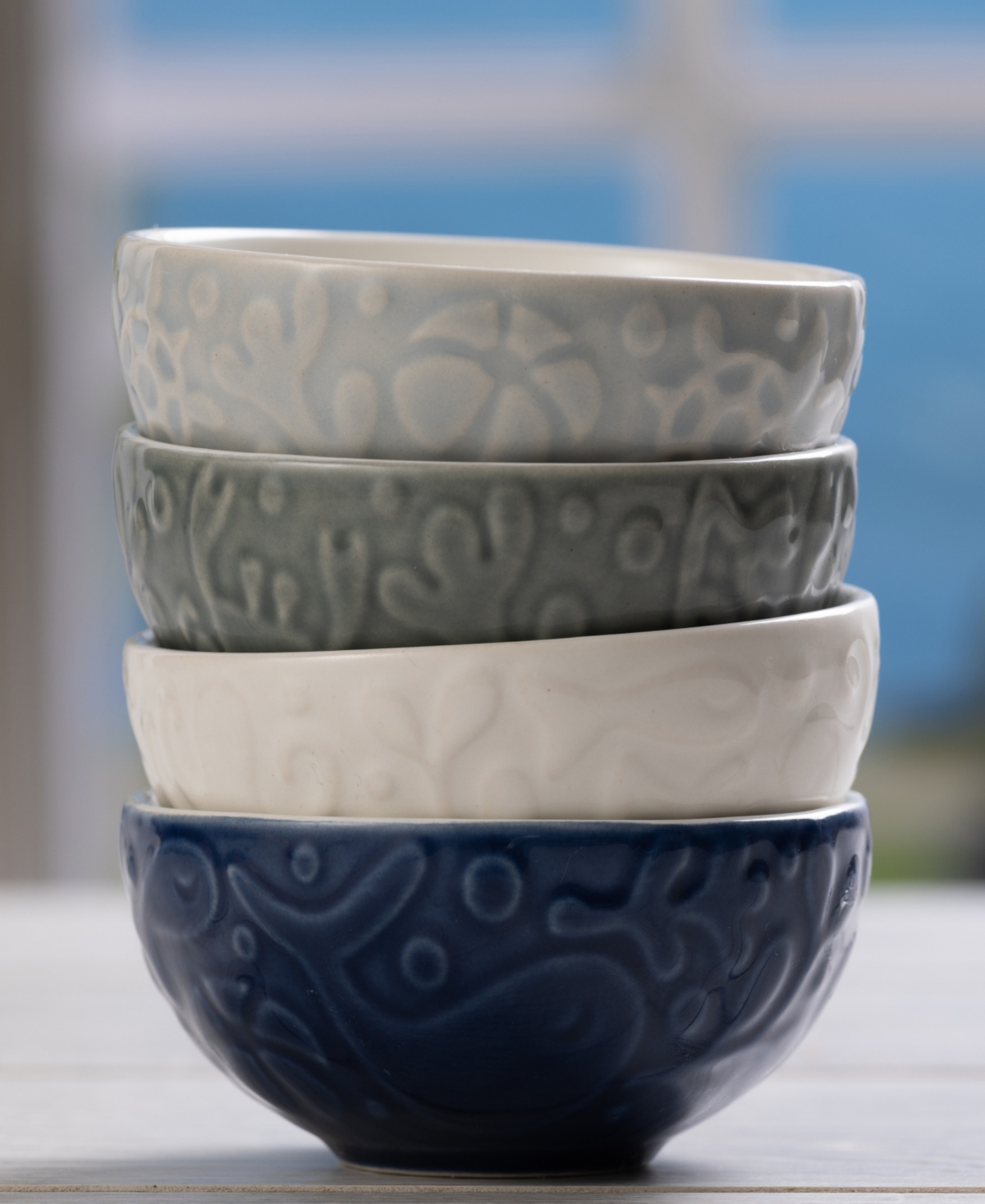 Mason Cash Nautical Food Prep Bowls, Set Of 8 In Multi