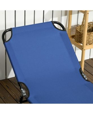 Folding Chaise Lounge Pool Chairs, Reclining Back, Steel Frame & Breathable Mesh for Beach, Yard, Patio