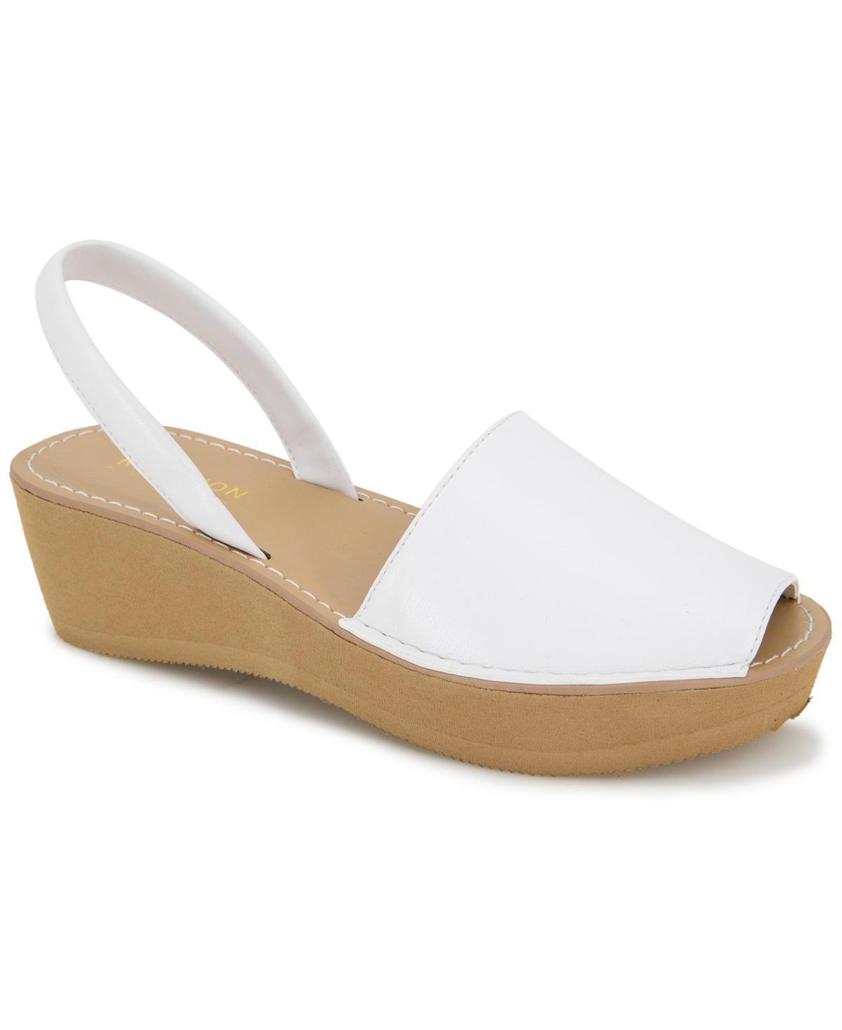 Kenneth Cole Reaction Women's Fine Glass Wedge Sandals In White