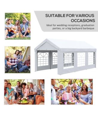 10ft x 20ft Party Tent & Carport, Portable Garage with Sidewalls