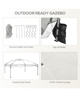 Pop Up Canopy Tent with Netting and Bags, 10' x 10',