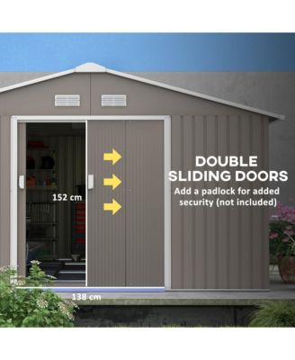 11&#39; x 13&#39; Storage Shed Garden Tool House w/ Vents Doors