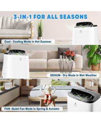 14,000 BTU Portable Air Conditioner - 3-in-1 Cooling, Dehumidifying & Fan, Efficiently Cools 750 Sq. Ft, Quiet Operation,24-Hour Timer, Remote