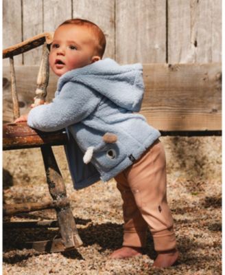 Baby Boy Cotton Evolutive Pants Beige Printed Dogs - Baby