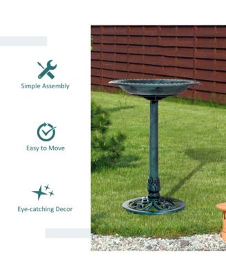 28" Outdoor Bird Bath Fountain Backyard Feeder Sd Ornaments