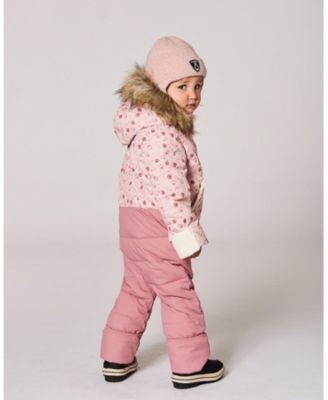 Baby Girl Lined Baby Knit Hat with Ears and Strings Dusty Pink - Baby|Toddler