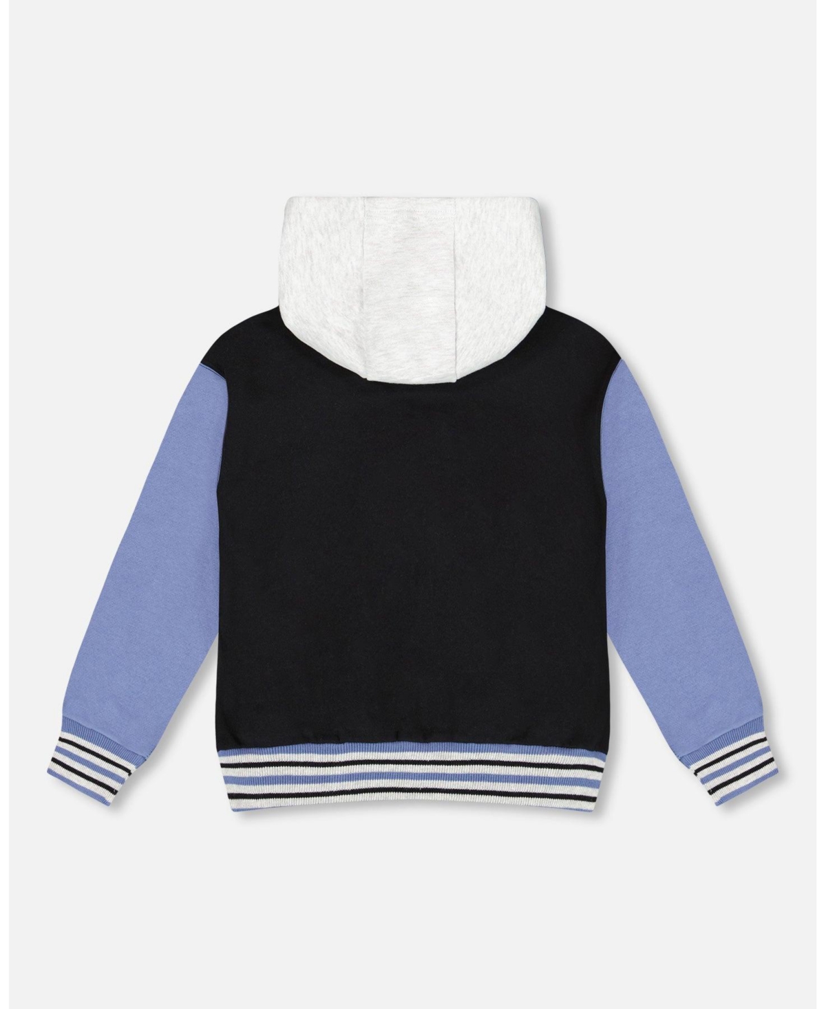 Deux par Toddler Boys Full Zip Hooded Fleece Jacket Black - Toddler|Child