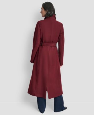 Women's Notch Collar Belted Wrap Coat
