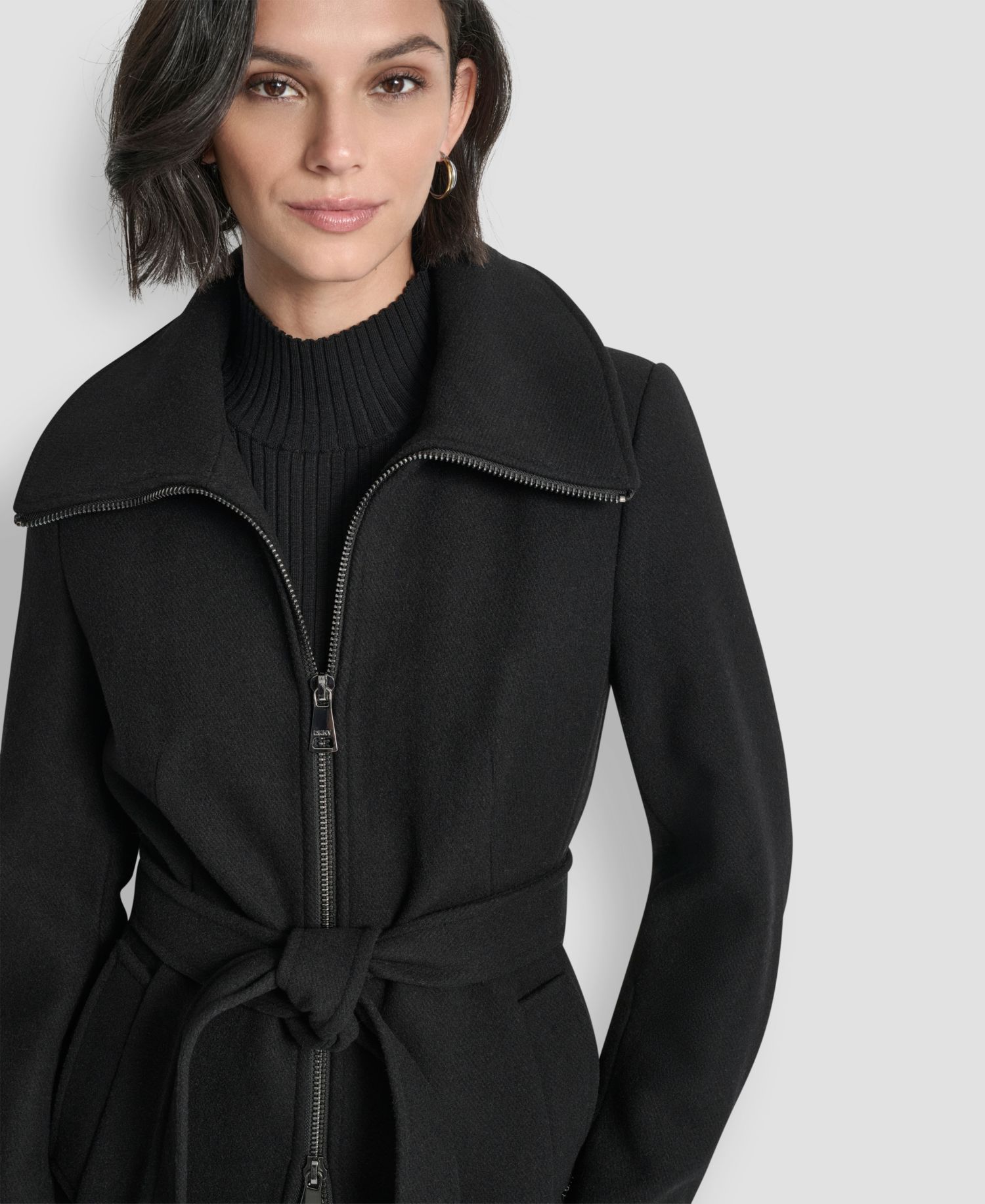 Women's Collared Neck Belted Coat