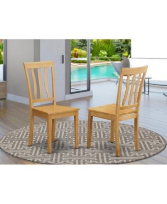 3-Pc Modern Dining Room Set - 2 Dining Room Chairs and 1 Dining Room Table (Oak Finish)