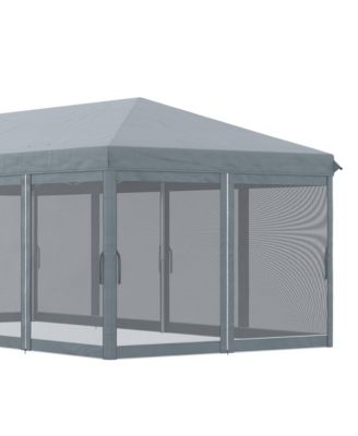 10' x 20' Pop Up Canopy with 6 Sidewall Mesh Nettings,