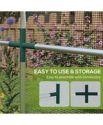 4' x 12' Plant Protection Tent Crop Cage with Door,