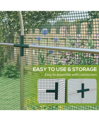 4' x 8' Plant Protection Tent Crop Cage with Door for Garden Plants