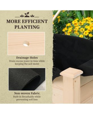 Elevated Natural Garden Plant Sd Outdoor Flower Bed Box Wooden