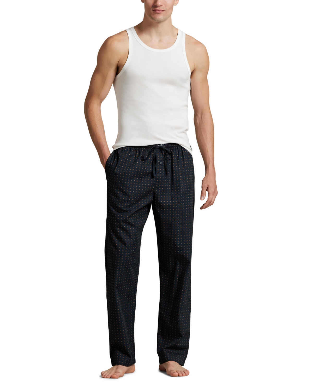 Polo Ralph Lauren Men's Medallion Motif Printed Pajama Pants In Black
