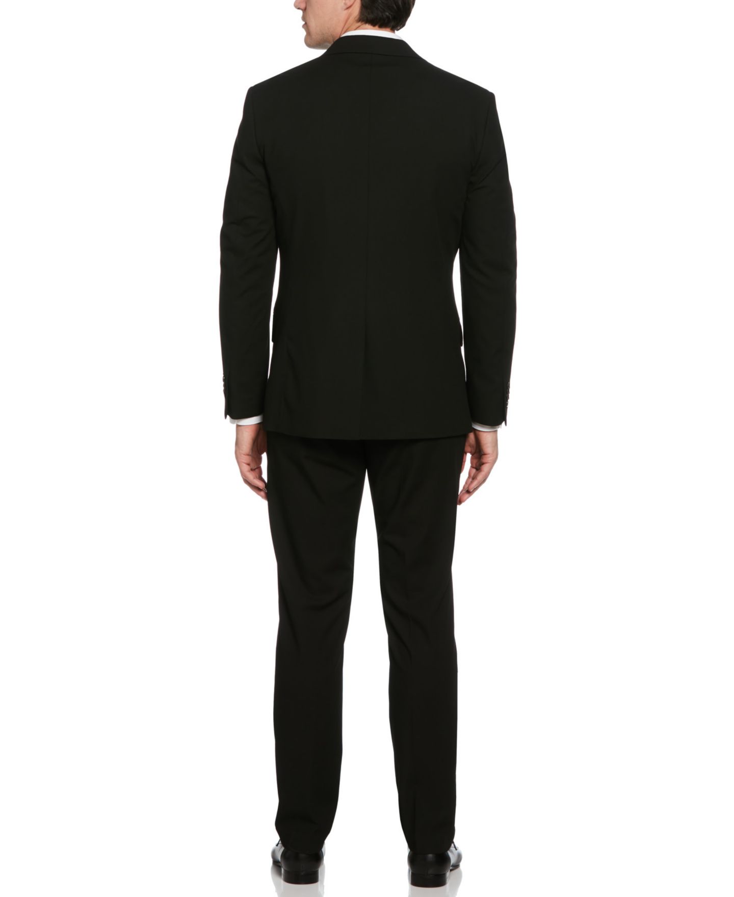 Мужской пиджак Perry Ellis Dobby Louis Long Sleeve Slim Fit Suit, цвет: Чёрный — фото 6