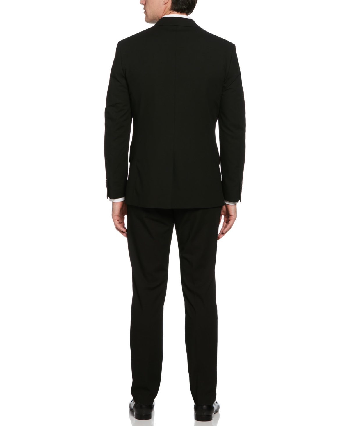 Perry Ellis Men's Dobby Louis Long Sleeve Slim Fit Suit Jacket In Black