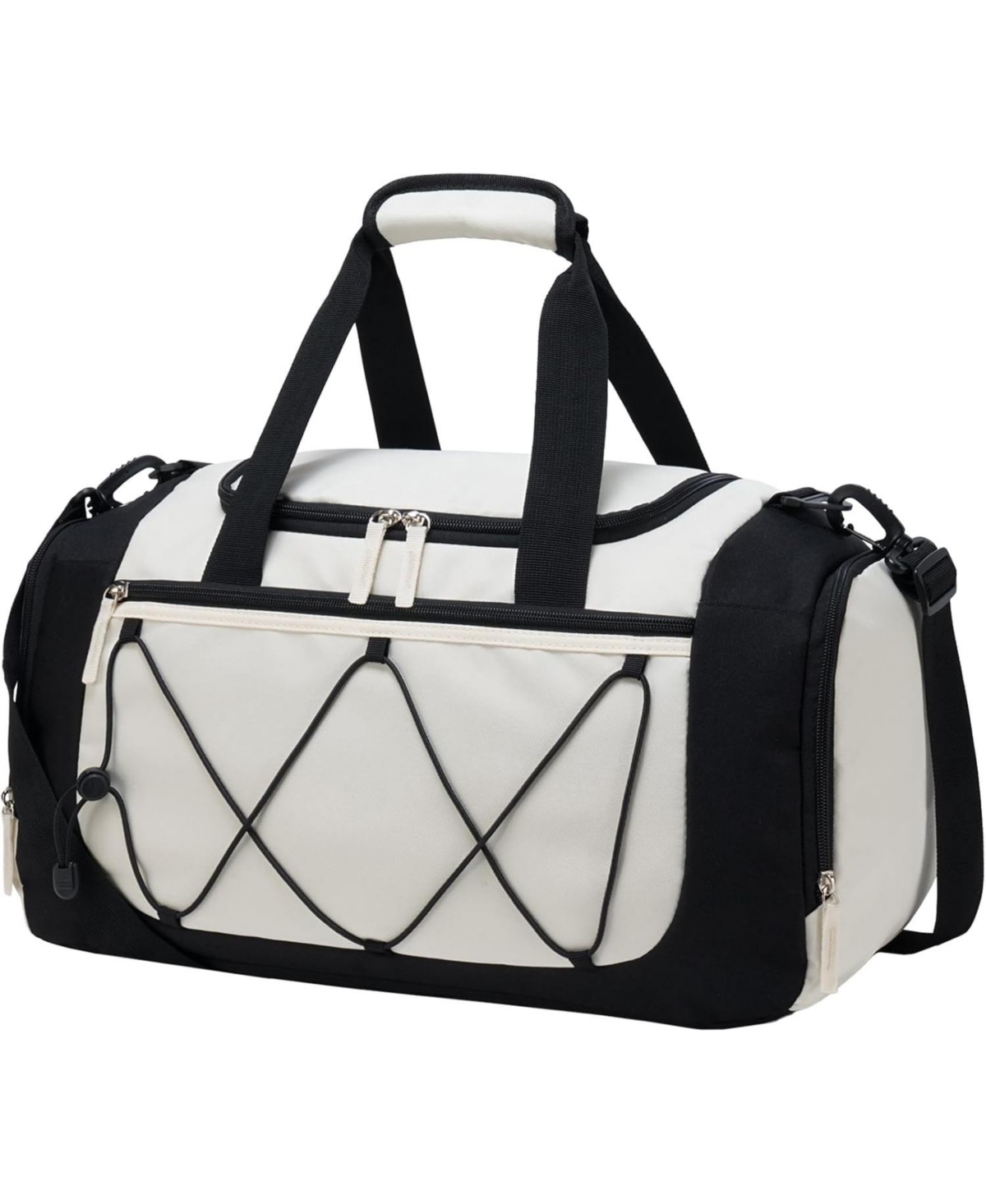 Gym Bag for Women - 15 Inches Small Duffle Bag, Lightweight Travel Duffel Bag for Sports, Gym & Weekend Trips - Beige/khaki