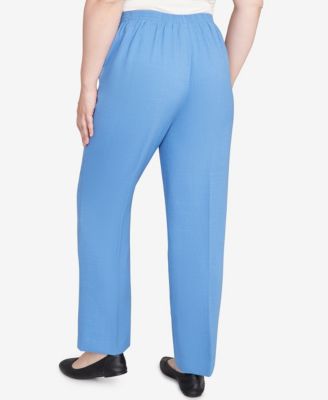 Petite Textured Pull On Short Length Pants