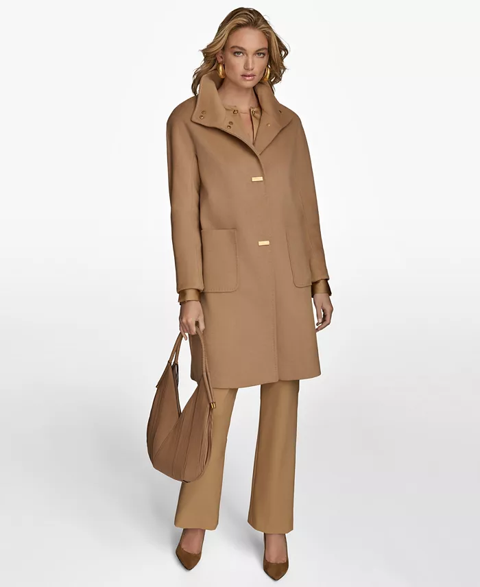 Women's Stand-Collar Single-Breasted Coat - thumbnail 9