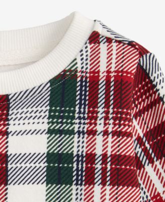 Baby Boys Mix and Match Spruce Plaid Sweatshirt, Macy's Exclusive