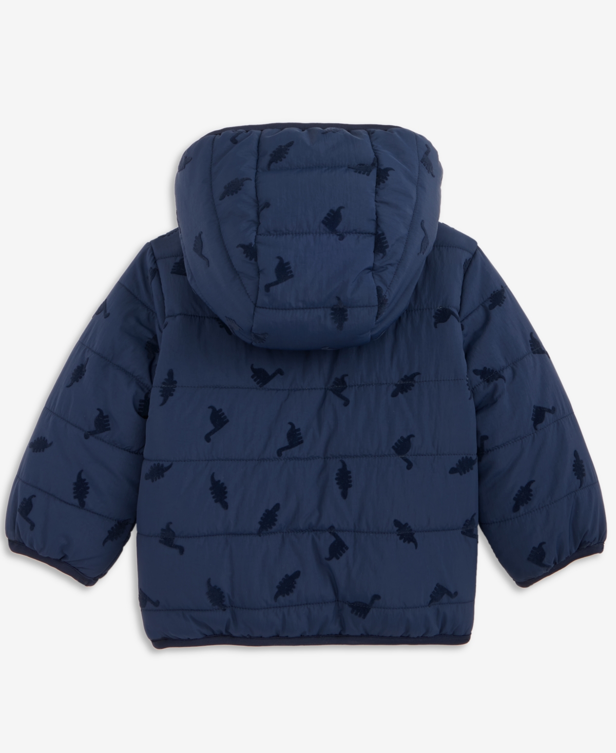 First Impressions Baby Boys Hooded Dino-flocked Jacket, Macy's Exclusive In Blue