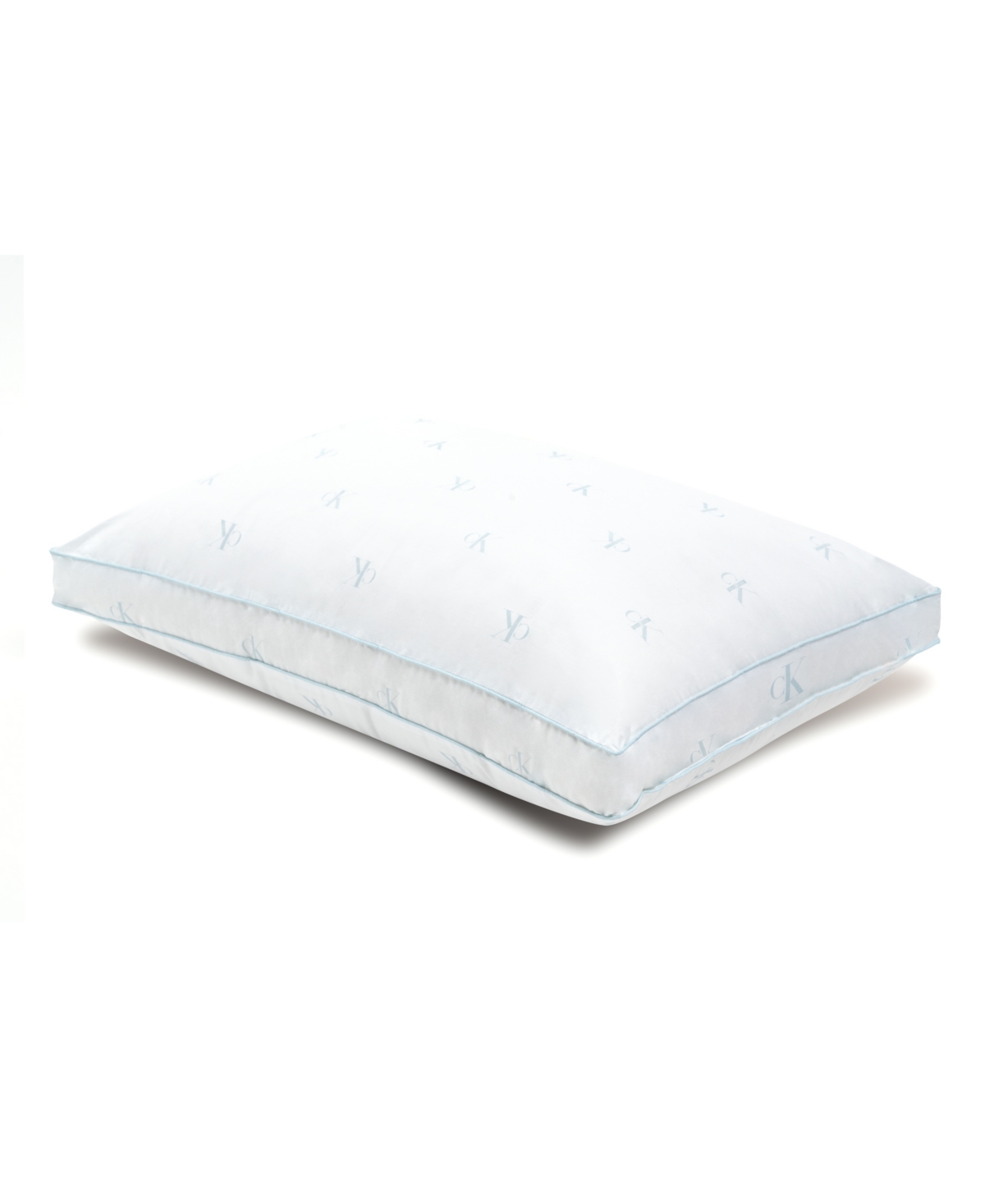 Calvin Klein Monogram Logo Density Collection Cotton X-firm Pillow, Standard/queen In White