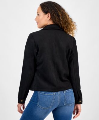 Petite Faux-Suede Jacket, Macy's Exclusive