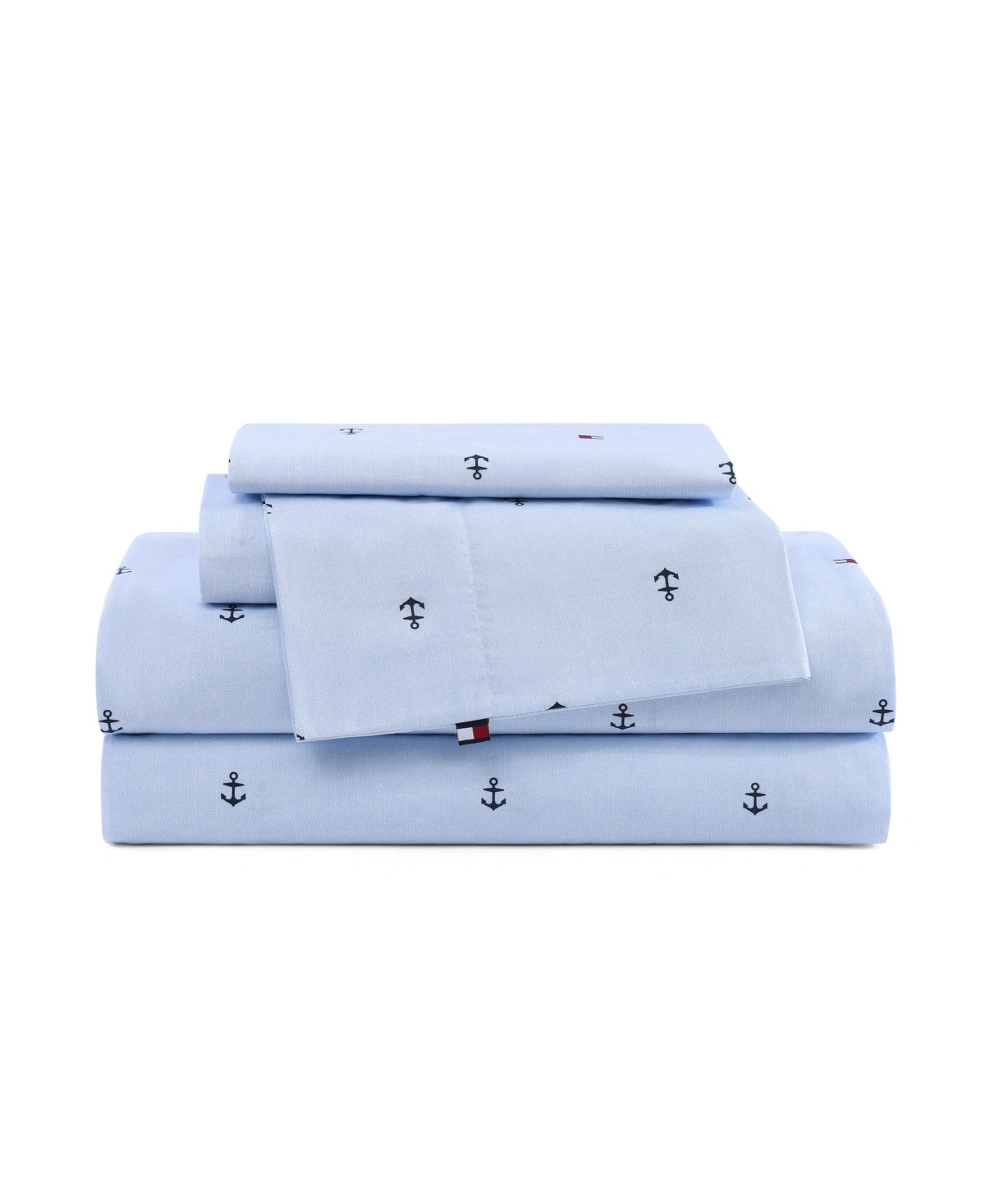 Tommy Hilfiger Printed 200-thread Count Cotton Percale 3-pc. Sheet Set, Twin